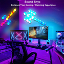 RGBIC Hexagon Light Panels LED Gaming Wall Lights DIY Geometry for Gaming Room/Living Room/Bedroom Decor