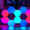RGBIC Hexagon Light Panels LED Gaming Wall Lights DIY Geometry for Gaming Room/Living Room/Bedroom Decor