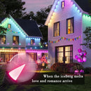 Outdoor Clear Bulb String Lights RGBICW Color Changing LED Patio Lights for Backyard/Balcony