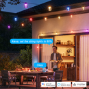 Outdoor Clear Bulb String Lights RGBICW Color Changing LED Patio Lights for Backyard/Balcony