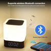 Multi-Color Night Lamp LED Alarm Clock Bedside Lights MP3 Player with Bluetooth Speaker for Bedroom/Kids’ Room
