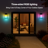 Smart RGBIC Wall Lights Outdoor DIY Lighting for Yard & Garden Decor 2 Pack