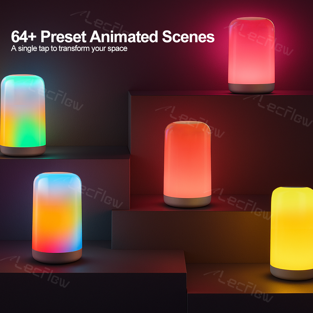 RGBCW Touch Table Lamp Nightstand Lamps Decoration Bedside Lamp for Home/Office/Dorm Decor