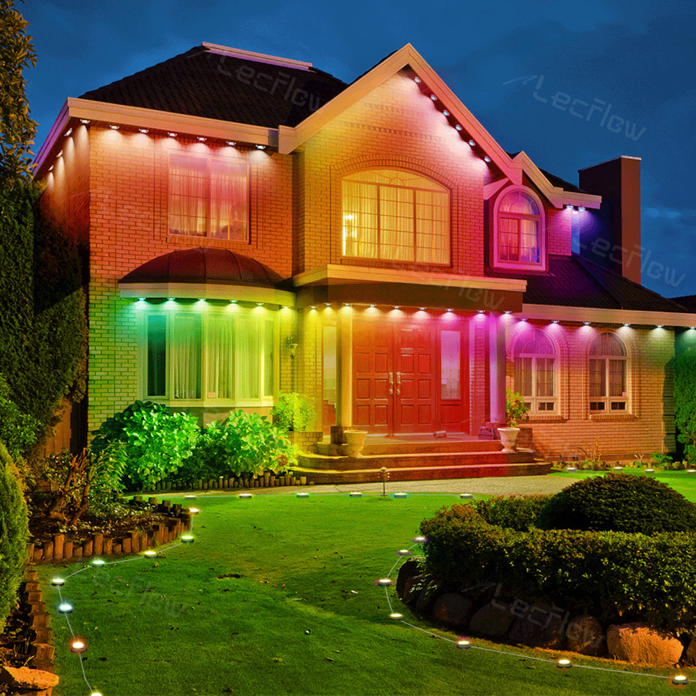 Lecflow Outdoor Dot String Lights Smart RGBIC Lights